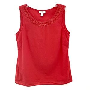 LOFT Tank Top with sequin details, sz. S